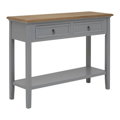Antique Grey Console Table, close-up detail