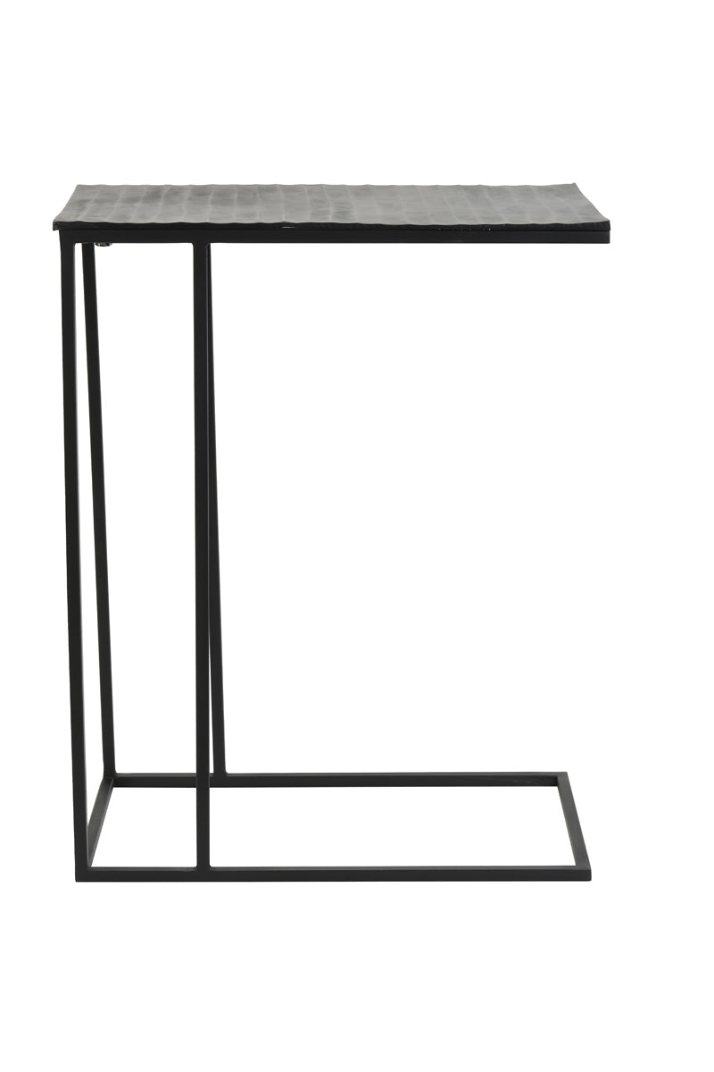 Matte Black Side Table, close-up detail