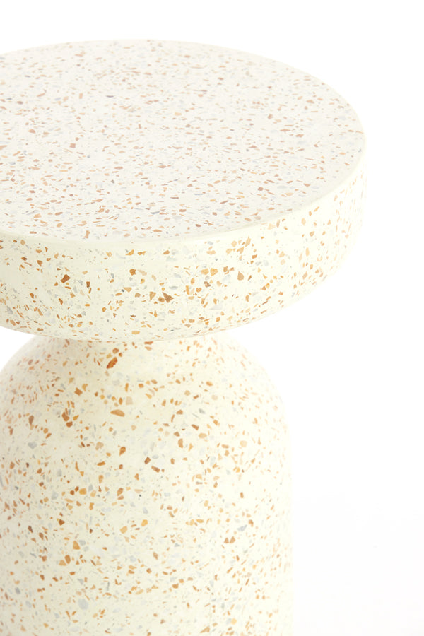Cream Terrazzo Side Table