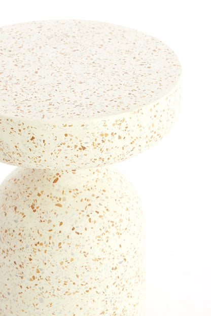 Cream Terrazzo Side Table