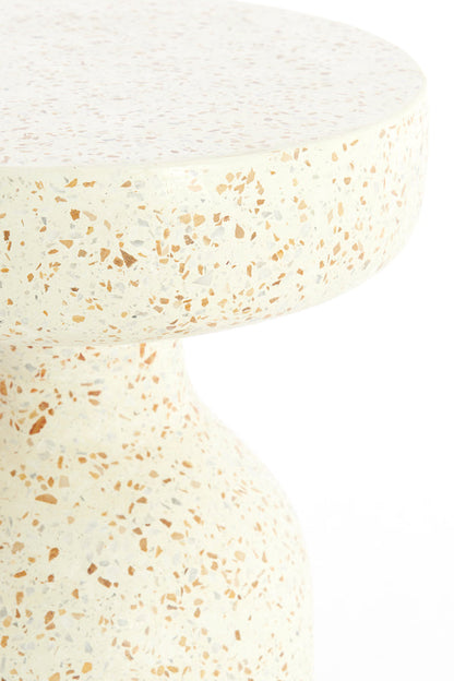 Cream Terrazzo Side Table