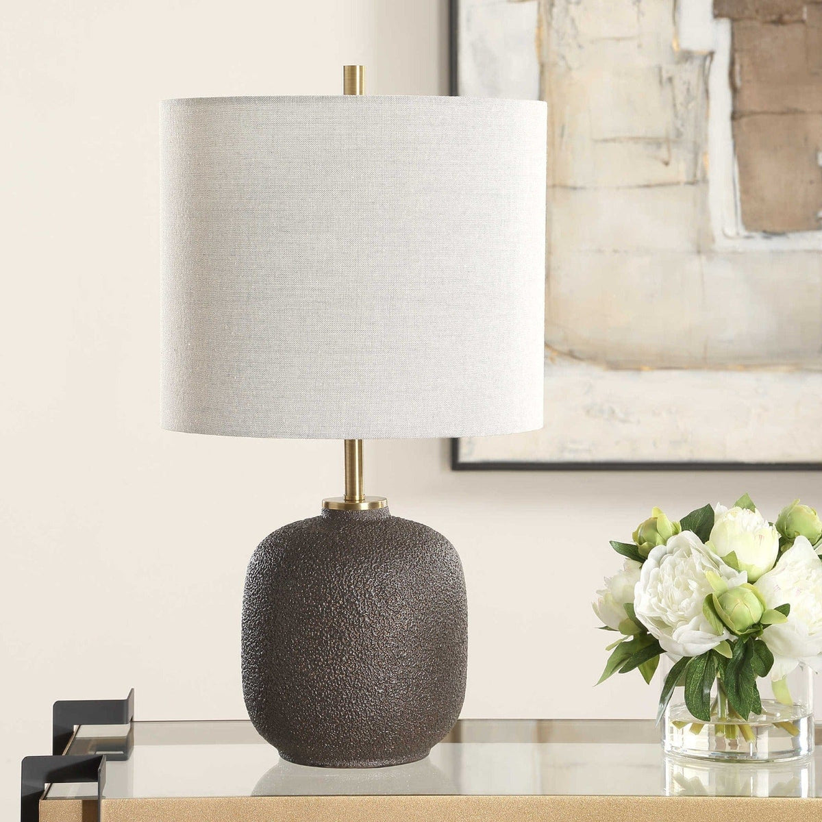 Black Ceramic Buffet Lamp