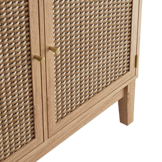 Small Oak-Look Sideboard