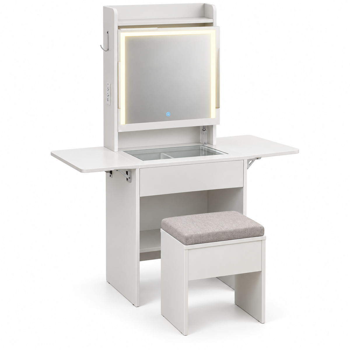 expandable vanity clean white product image for Shopping