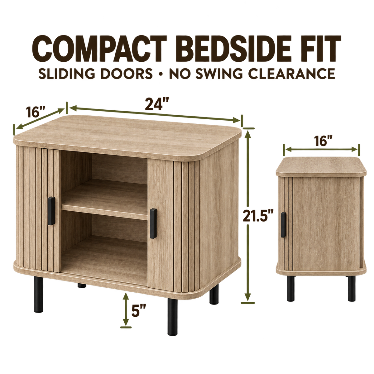tambour nightstand size guide and dimensions