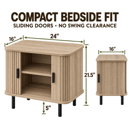 tambour nightstand size guide and dimensions