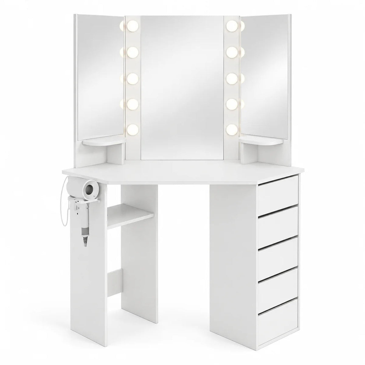 corner vanity clean white product image for Shopping