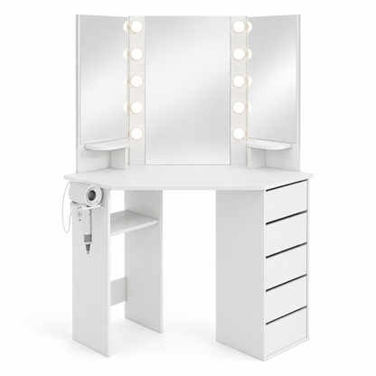 corner vanity clean white product image for Shopping