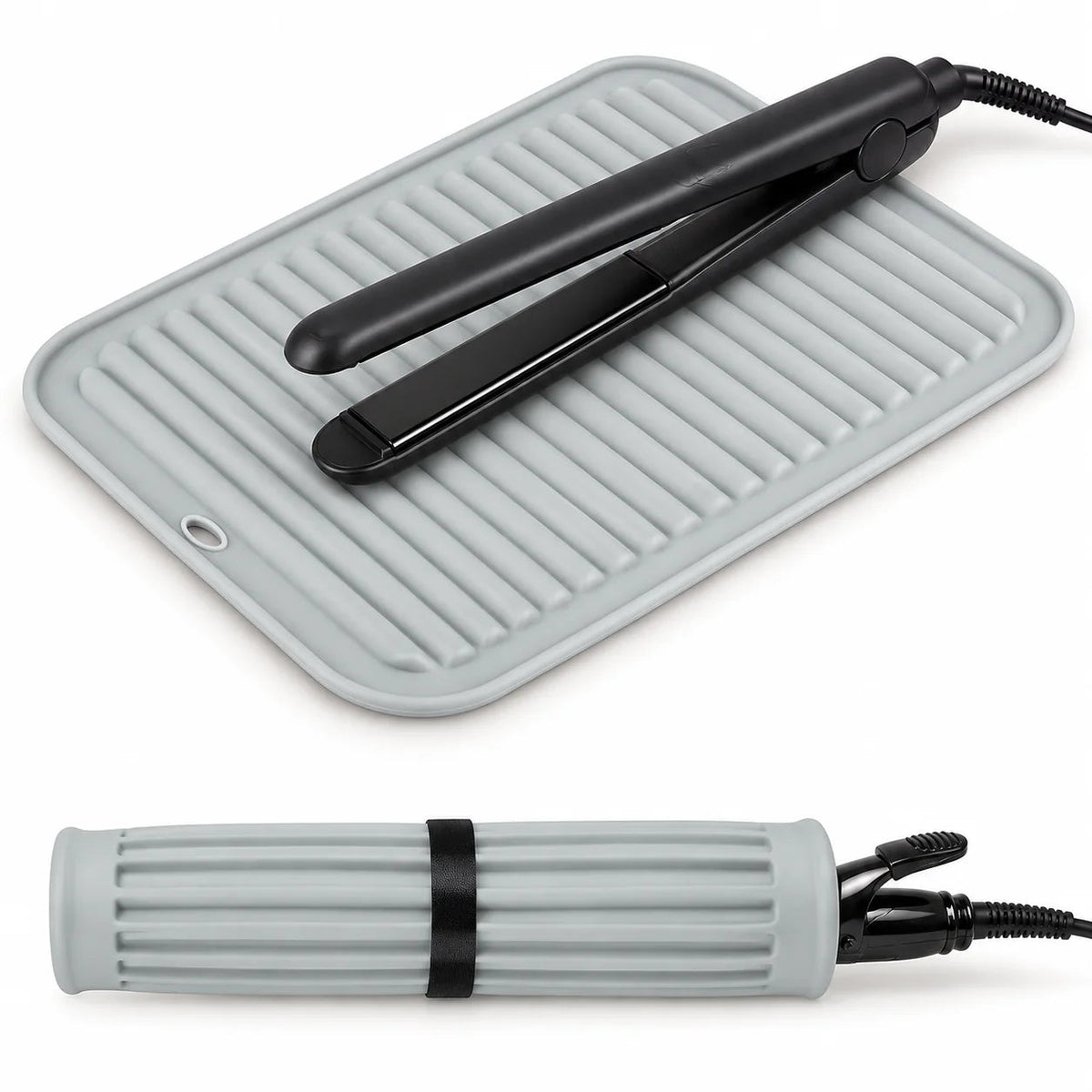 Heat-Resistant Styling Tool Mat & Travel Wrap