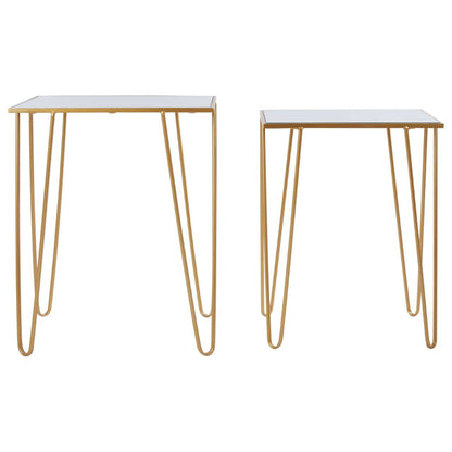 Mirrored Side Tables on a white background