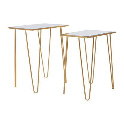 Mirrored Side Tables, close-up detail