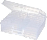4" x 6" Photo Storage Box with Handle, 16 Inner Photo Cases, Portable Picture Organizer, Clear — product view