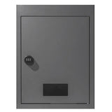 Through-the-Wall Mail Drop Box, Steel with Combination Lock, Dark Gray — product-only view