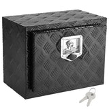 Underbody Truck Tool Box, Aluminum Diamond Plate, 18 x 12 x 14 in, Locking T-Handle and Keys — product-only view