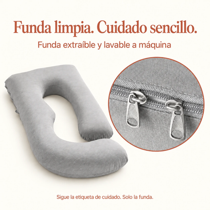 Cuidado de la funda extraíble; seguir la etiqueta de lavado.