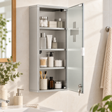 OHMM gallery v2 12 / 1 / lifestyle — LOCKABLE MEDICINE Cabinet, 12" x 24", 4 Tier, Stainless Steel