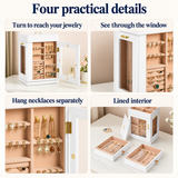 OHMM gallery v2 13 / 3 / four practical details — ROTATING JEWELRY Organizer with Magnetic Door, White