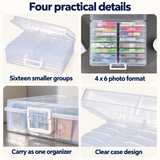 OHMM gallery v2 14 / 3 / four practical details — 4" X 6" Photo Storage Box with Handle and 16 Inner Cases