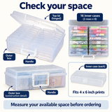 OHMM gallery v2 14 / 4 / fit and details — 4" X 6" Photo Storage Box with Handle and 16 Inner Cases