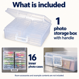OHMM gallery v2 14 / 5 / package contents — 4" X 6" Photo Storage Box with Handle and 16 Inner Cases