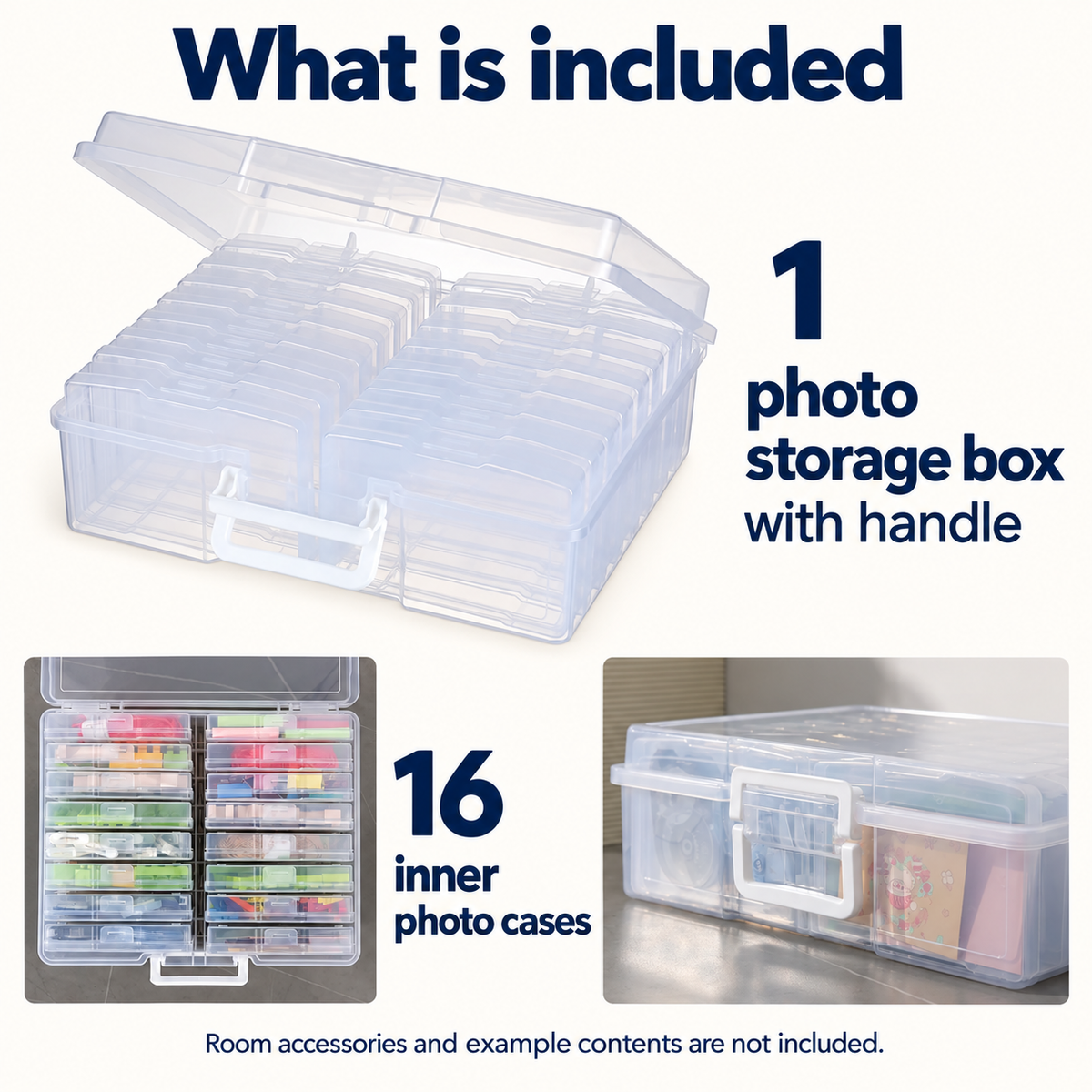 OHMM gallery v2 14 / 5 / package contents — 4" X 6" Photo Storage Box with Handle and 16 Inner Cases