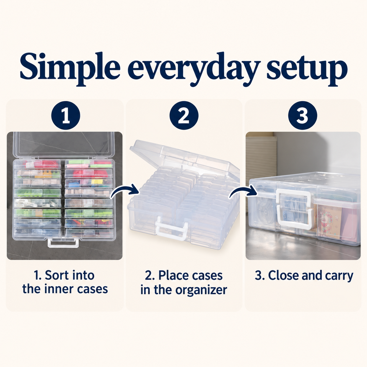 OHMM gallery v2 14 / 6 / everyday setup — 4" X 6" Photo Storage Box with Handle and 16 Inner Cases