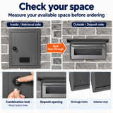 OHMM gallery v2 15 / 4 / fit and details — STEEL THROUGH-THE-WALL Mail Drop Box