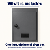OHMM gallery v2 15 / 5 / package contents — STEEL THROUGH-THE-WALL Mail Drop Box