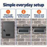 OHMM gallery v2 15 / 6 / everyday setup — STEEL THROUGH-THE-WALL Mail Drop Box