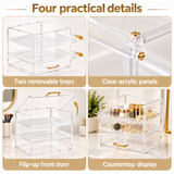 OHMM gallery v2 16 / 3 / four practical details — BAKERY DISPLAY Case, 2-Level Clear Acrylic with Flip-Up Door
