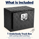 OHMM gallery v2 17 / 5 / package contents — 18 X 12 x 14 Inch Aluminum Underbody Truck Box with Lock