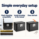 OHMM gallery v2 17 / 6 / everyday setup — 18 X 12 x 14 Inch Aluminum Underbody Truck Box with Lock