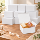 OHMM gallery v2 19 / 1 / lifestyle — 10 PACK White Gift Boxes with Lids