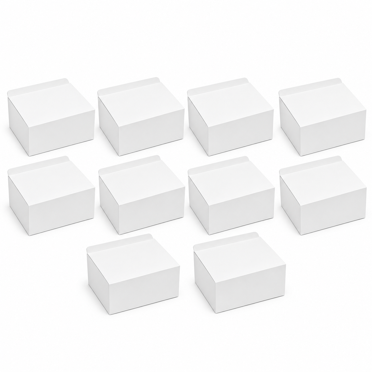 OHMM gallery v2 19 / 2 / white product-only packshot — 10 PACK White Gift Boxes with Lids