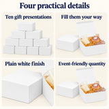 OHMM gallery v2 19 / 3 / four practical details — 10 PACK White Gift Boxes with Lids