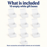 OHMM gallery v2 19 / 5 / package contents — 10 PACK White Gift Boxes with Lids