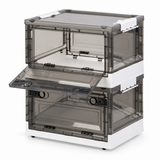OHMM gallery v2 2 / 2 / white product-only packshot — 2 PACK Foldable Storage Bins with Doors and Wheels