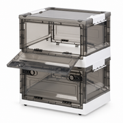 OHMM gallery v2 2 / 2 / white product-only packshot — 2 PACK Foldable Storage Bins with Doors and Wheels