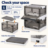 OHMM gallery v2 2 / 4 / fit and details — 2 PACK Foldable Storage Bins with Doors and Wheels