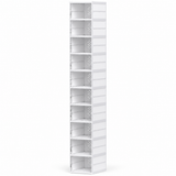 OHMM gallery v2 20 / 2 / white product-only packshot — 10 PACK Stackable Plastic Shoe Boxes with Clear Doors