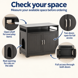 OHMM gallery v2 7 / 4 / fit and details — TWO-DOOR LITTER Box Enclosure, Espresso