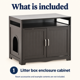 OHMM gallery v2 7 / 5 / package contents — TWO-DOOR LITTER Box Enclosure, Espresso