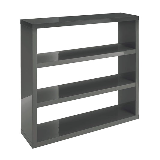 Charcoal high-gloss bookcase