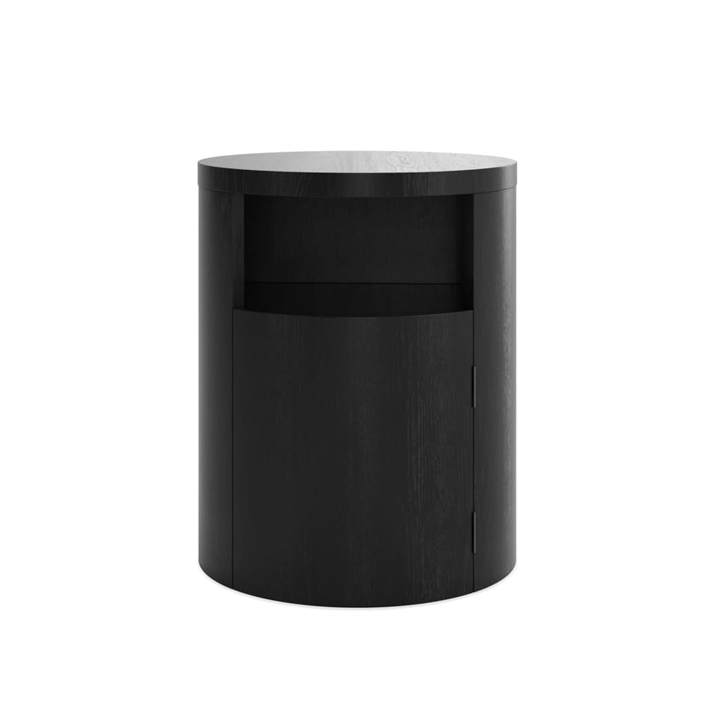 Black bedside cabinet