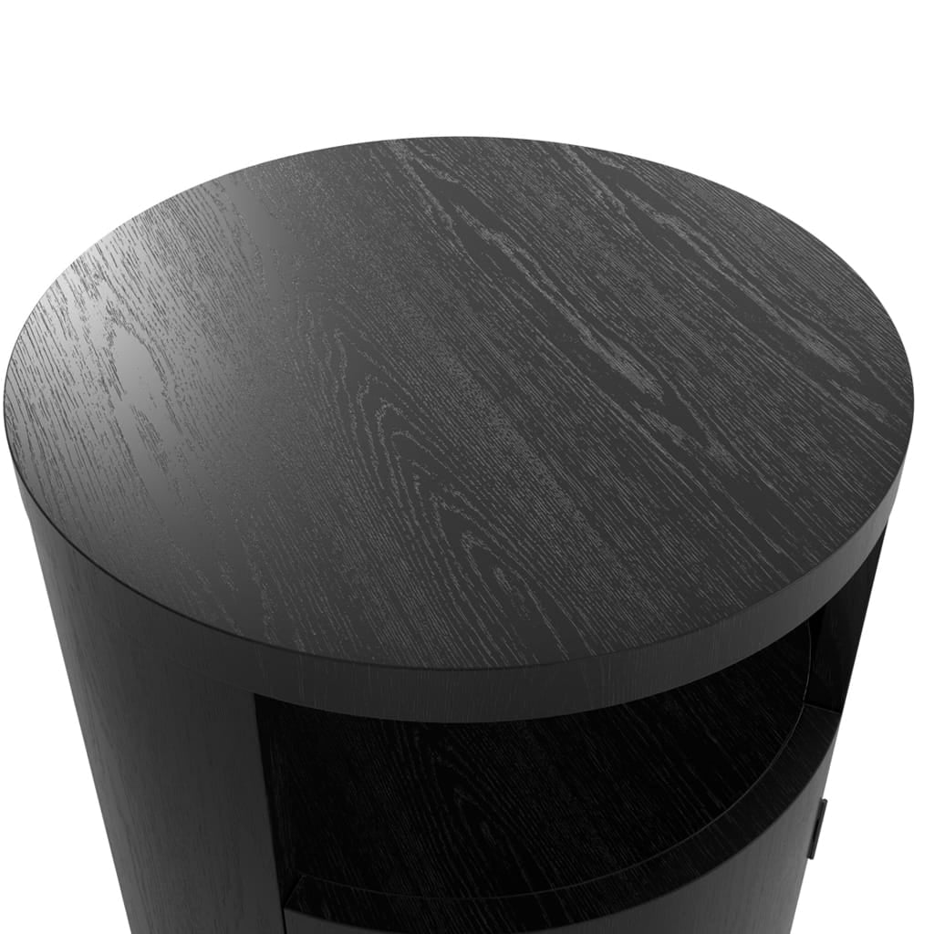 Black bedside cabinet