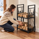 Fireside Rack & Tool Set — story persona; illustrative room styling, props not included