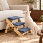Foldaway Pet Steps — hero context; illustrative room styling, props not included