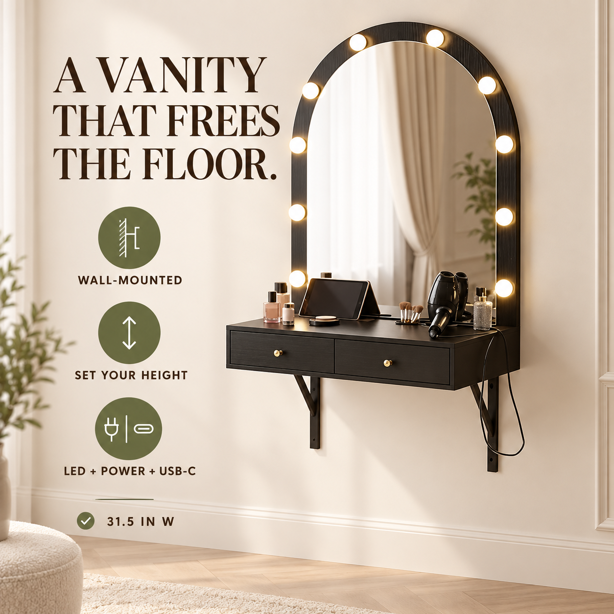 Turn an empty wall into a daily routine zone