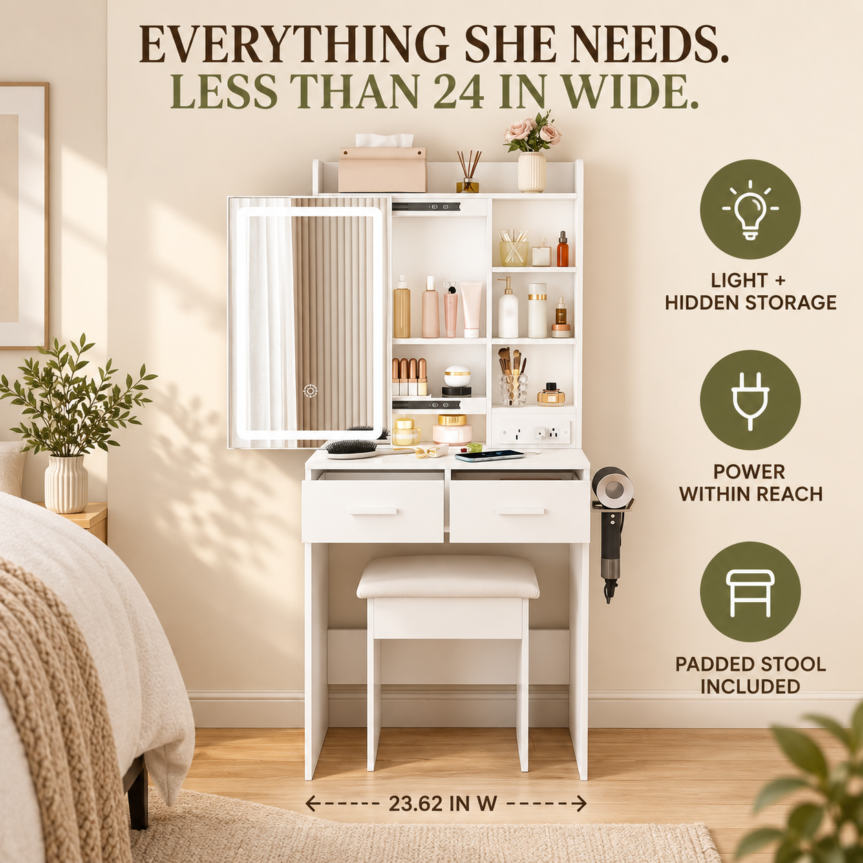 Create a dedicated routine without crowding the room