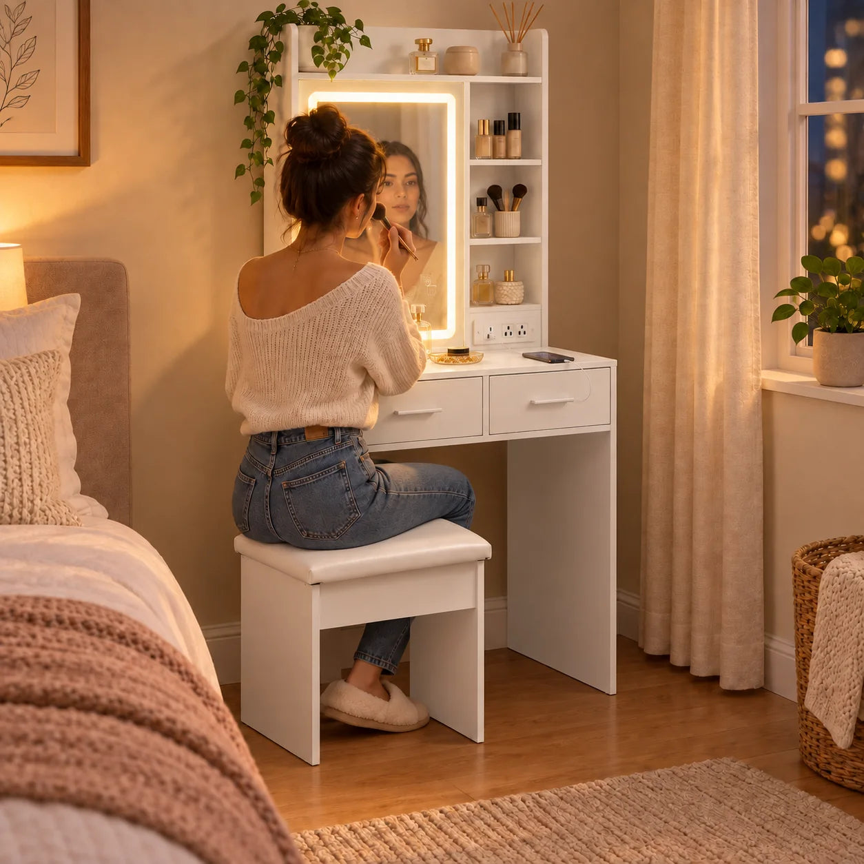Make a small bedroom feel more put together every morning